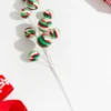 25” Stripe Ball Ornament Spray - Red/Green/White