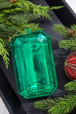 8" Emerald Jewel Ornament