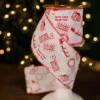 4" X 10 Yard North Pole Postage Ribbon