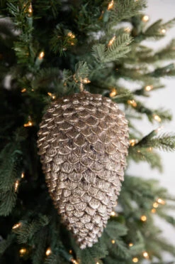 9” Glitter Sequoia Pine Cone Christmas Ornament