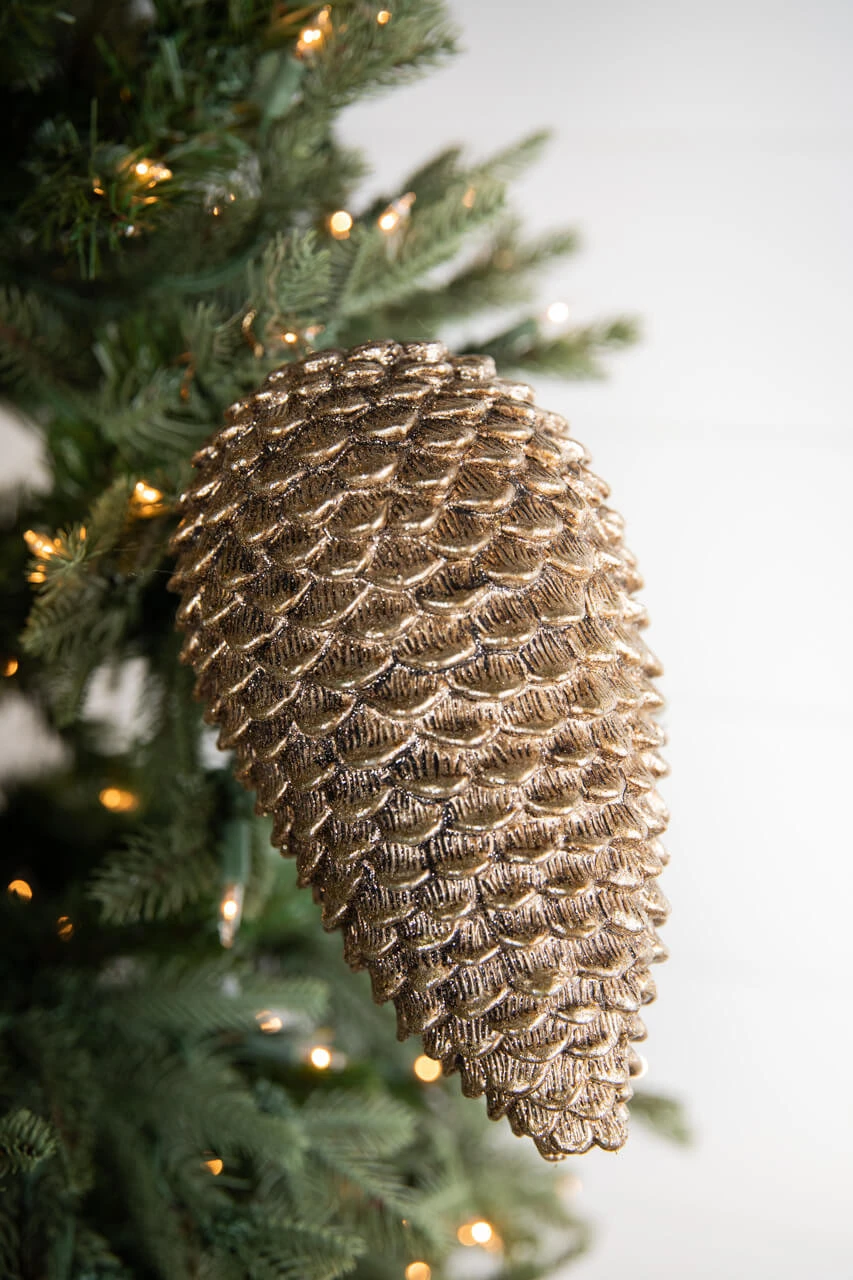 9β Glitter Sequoia Pine Cone Christmas Ornament - Image 2