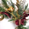 6ft Cordless Prelit Crimson And Gold Holiday Garland