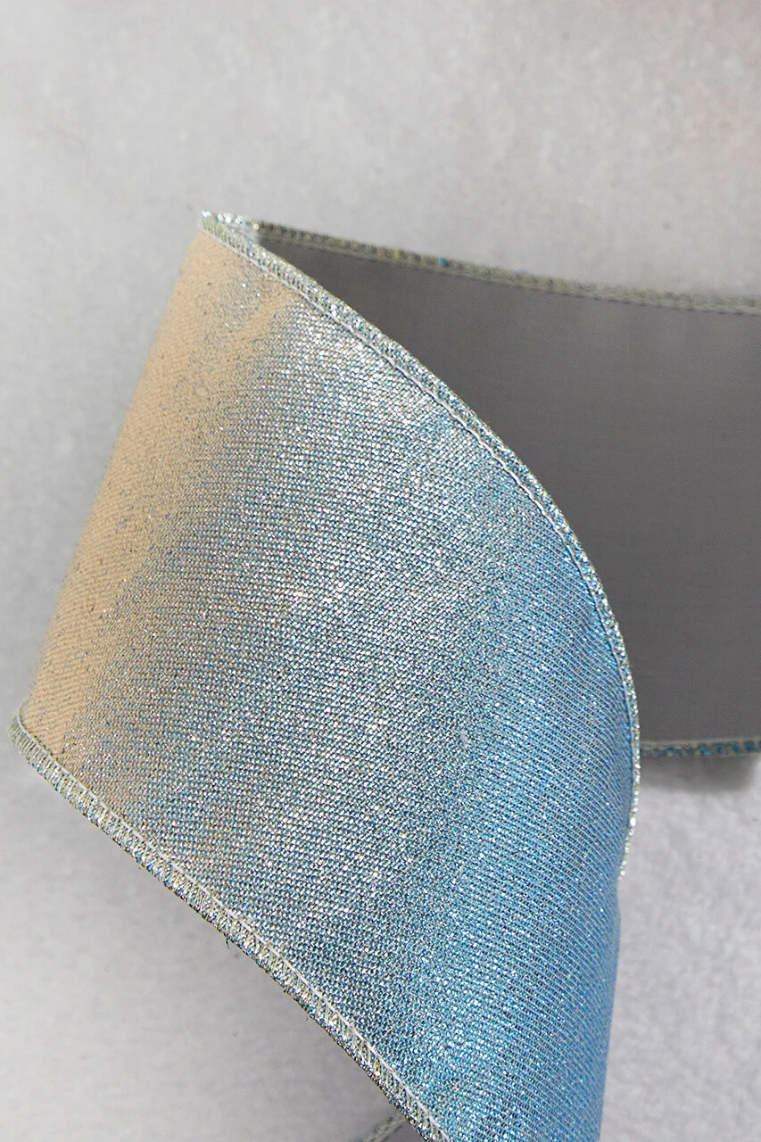 4โ X 5 Yard Blue Splash W/ Fused Tissue Back Ribbon - Image 2