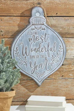 14" X 20" Metal Most Wonderful Time Wall Piece