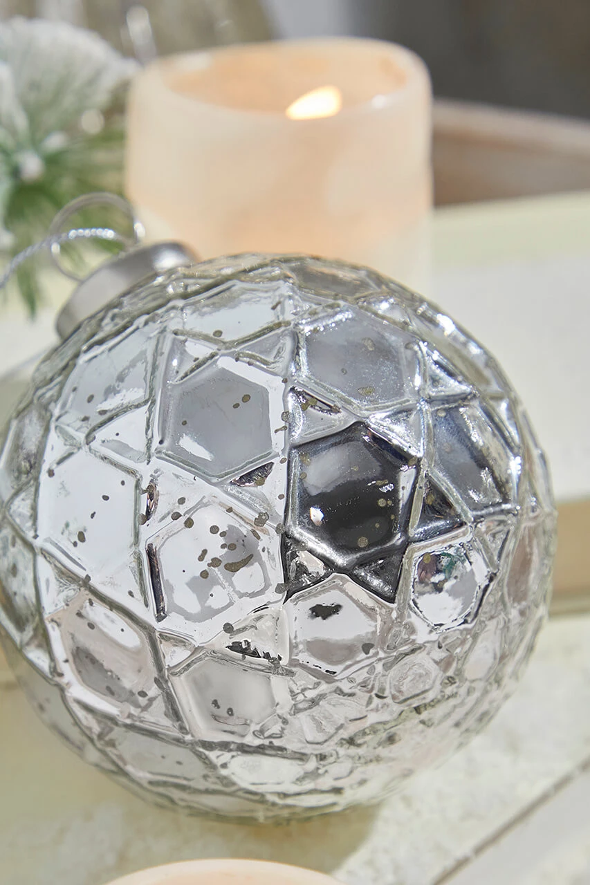 4" North Star Mercury Glass Ornament - Image 2