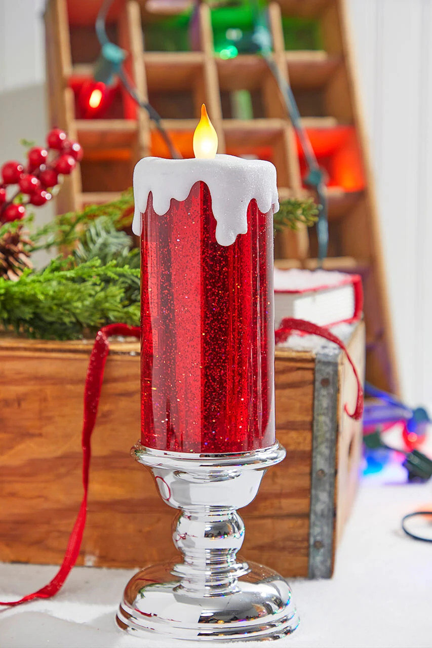 13β Red Shimmer Water Candle