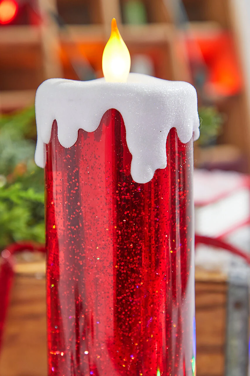 13β Red Shimmer Water Candle - Image 2