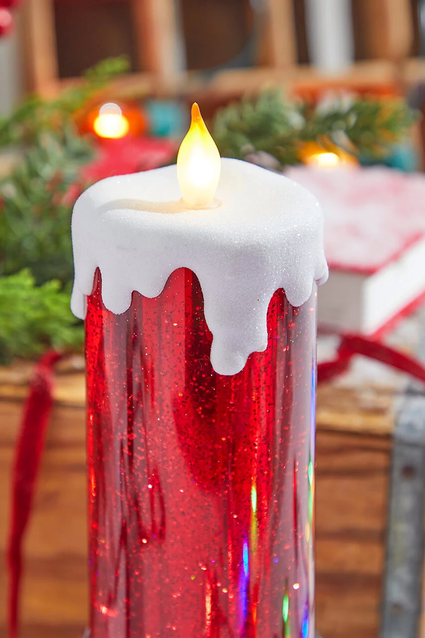 13β Red Shimmer Water Candle - Image 3
