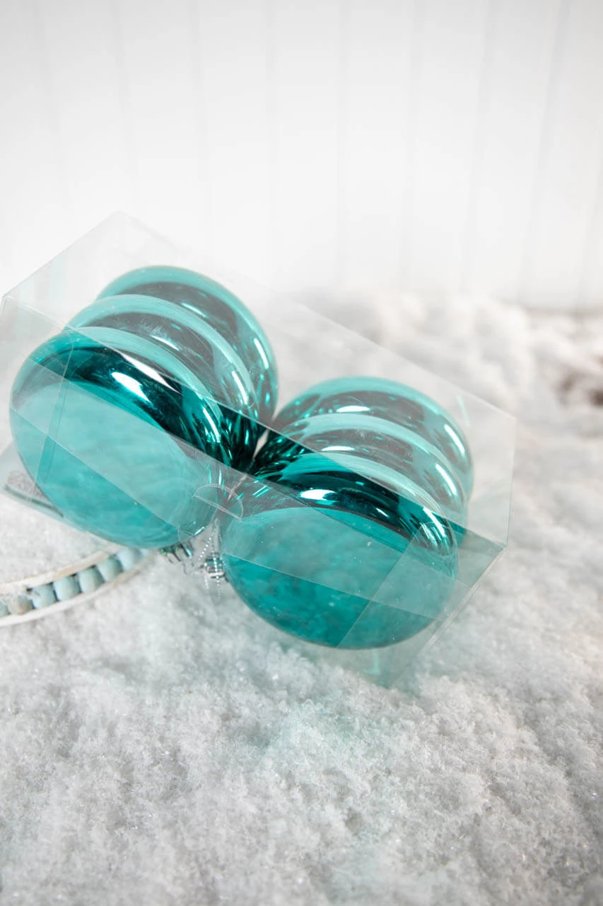 10cm Shiny Blue Round Disk - Set Of 6 - Image 3