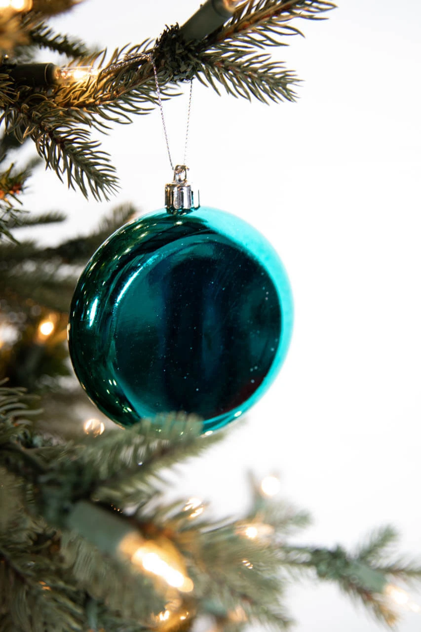 10cm Shiny Blue Round Disk - Set Of 6 - Image 2