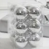 2” Shiny Silver Ball Ornaments - Set Of 12