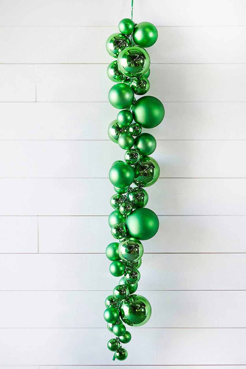 36" Green Matte/Shiny Ball Drop