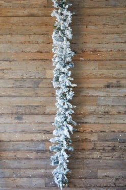 9' X 14" LED Flocked Balsam Garland