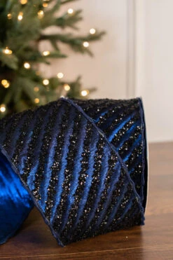 4โ X 10 Yard Sequins Stripe Ribbon