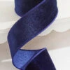 2.5" X 10 Yard Blue Velvet Wired Ribbon