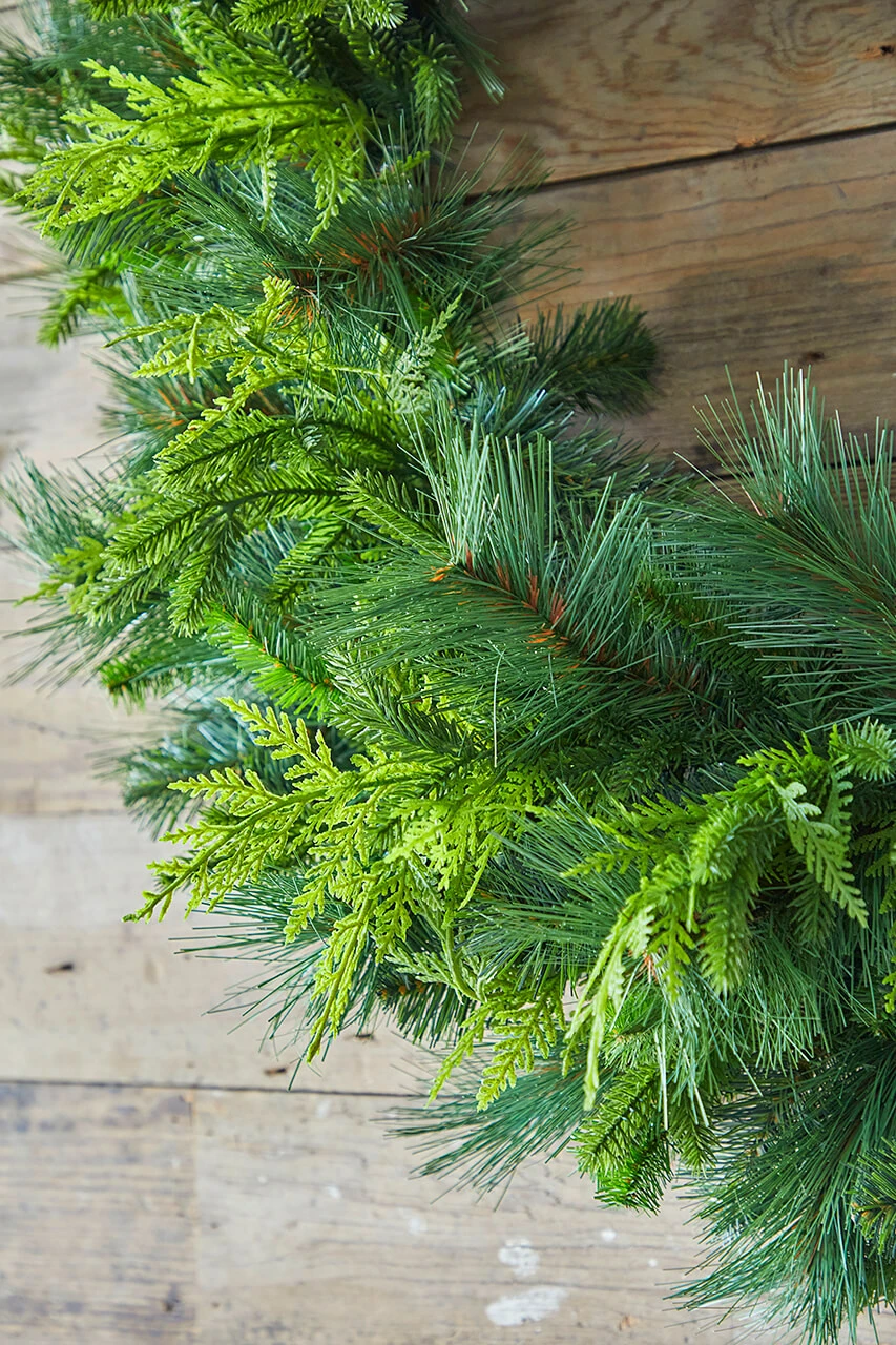 36" Bristle Pine With Natural Touch Evergreen Wreath - Image 2