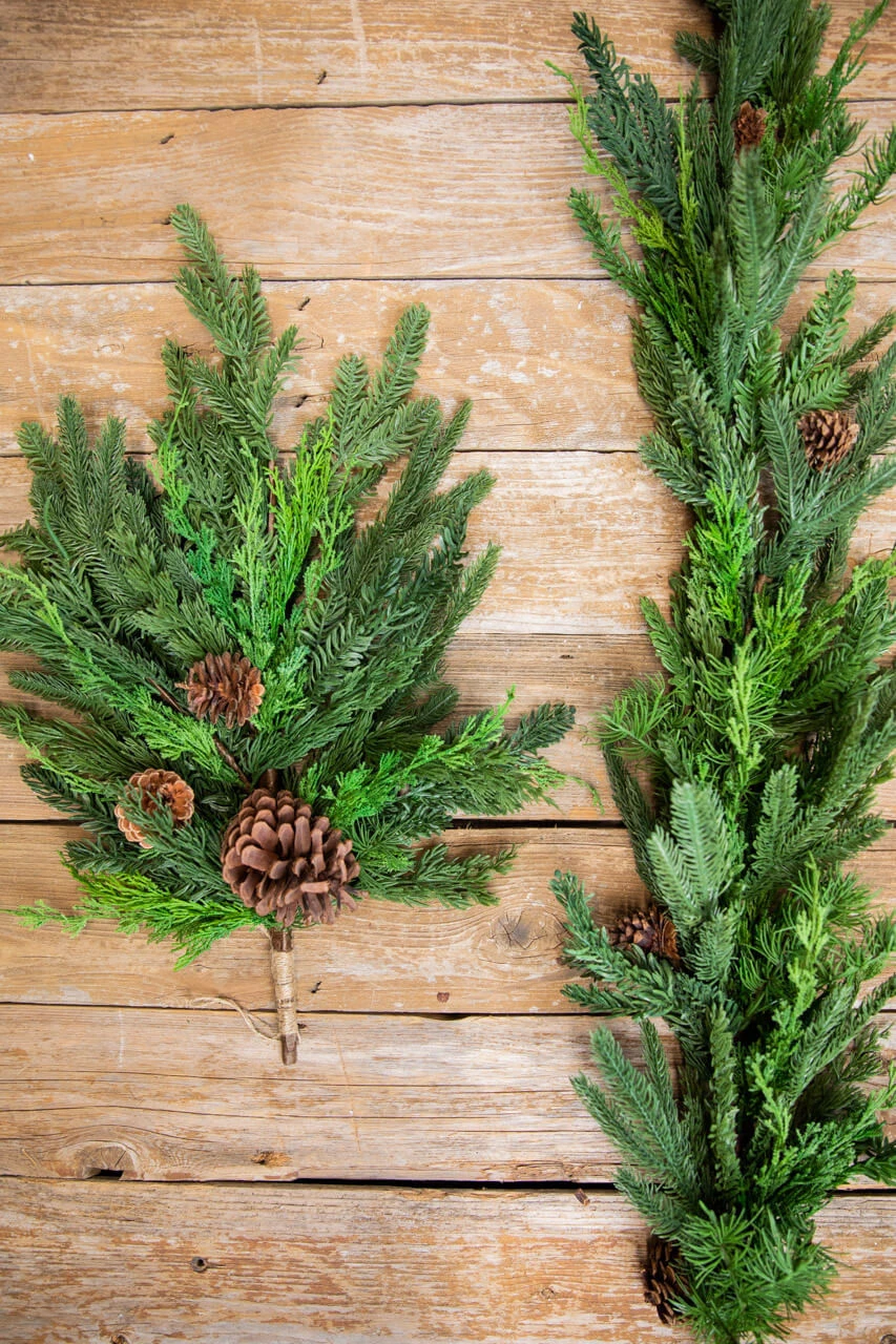 48β Real Touch Cedar Cone Garland - Image 2