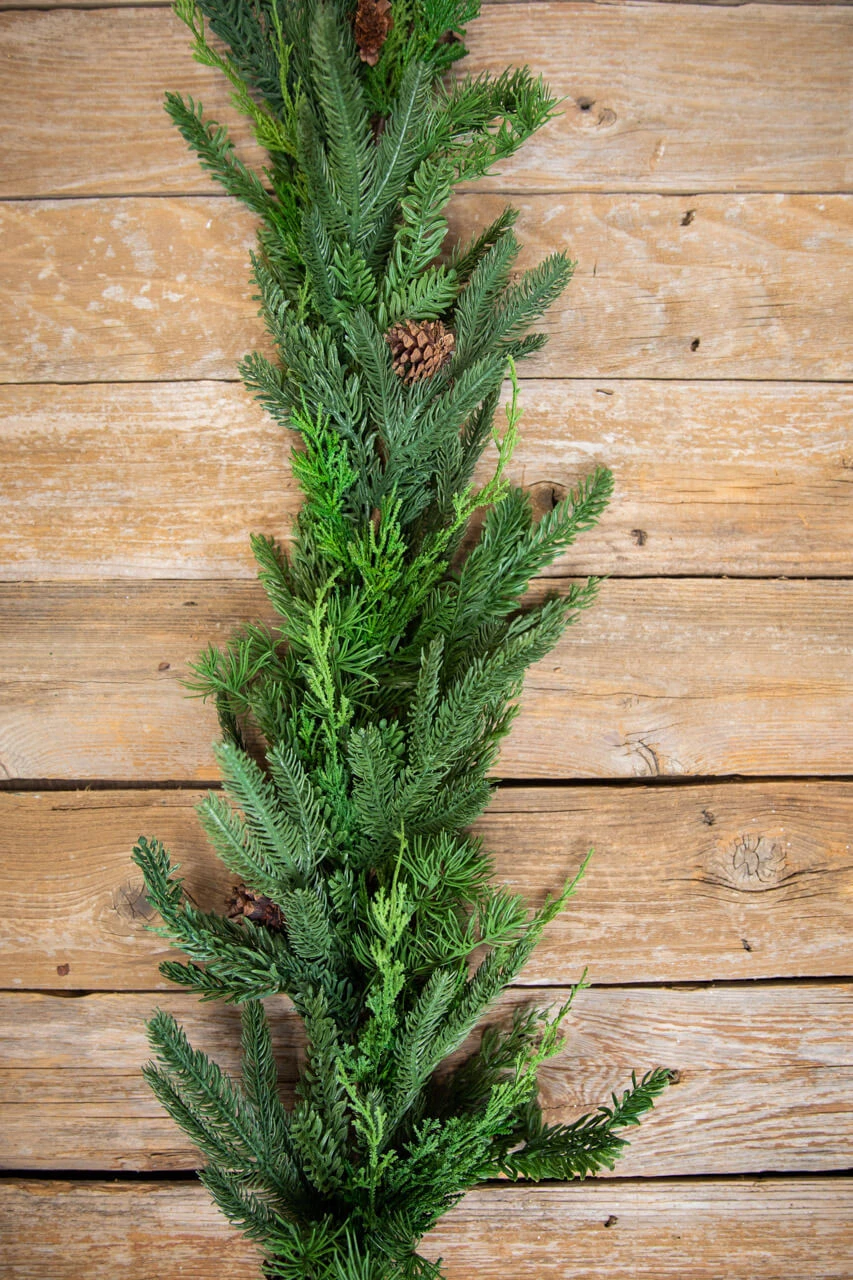 48β Real Touch Cedar Cone Garland