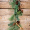 6’ Christmas Pine & Antler Garland