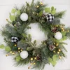 20” Christmas Pine Wreath With Ornaments , Cones & Berries