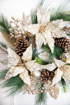 18β Christmas Poinsettia & Pine Wreath