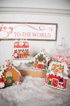 6.5” Clay Dough Holiday Gingerbread House