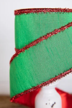 2.5” X 10 Yard Metallic Edge Fused Dupion Ribbon