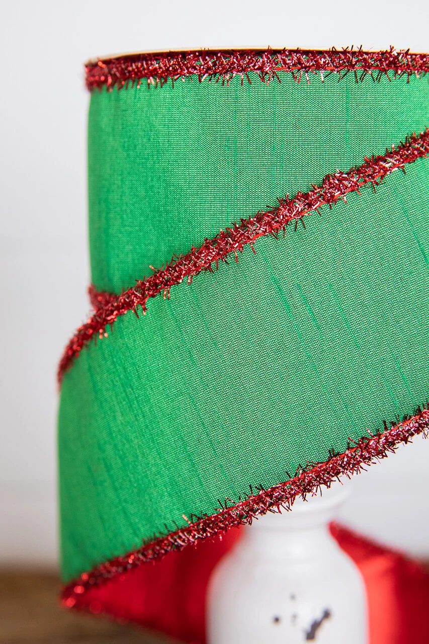 2.5β X 10 Yard Metallic Edge Fused Dupion Ribbon