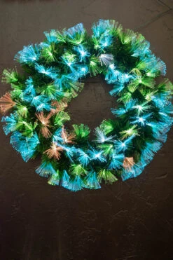 24" Fiber Optic Wreath - Multicolor