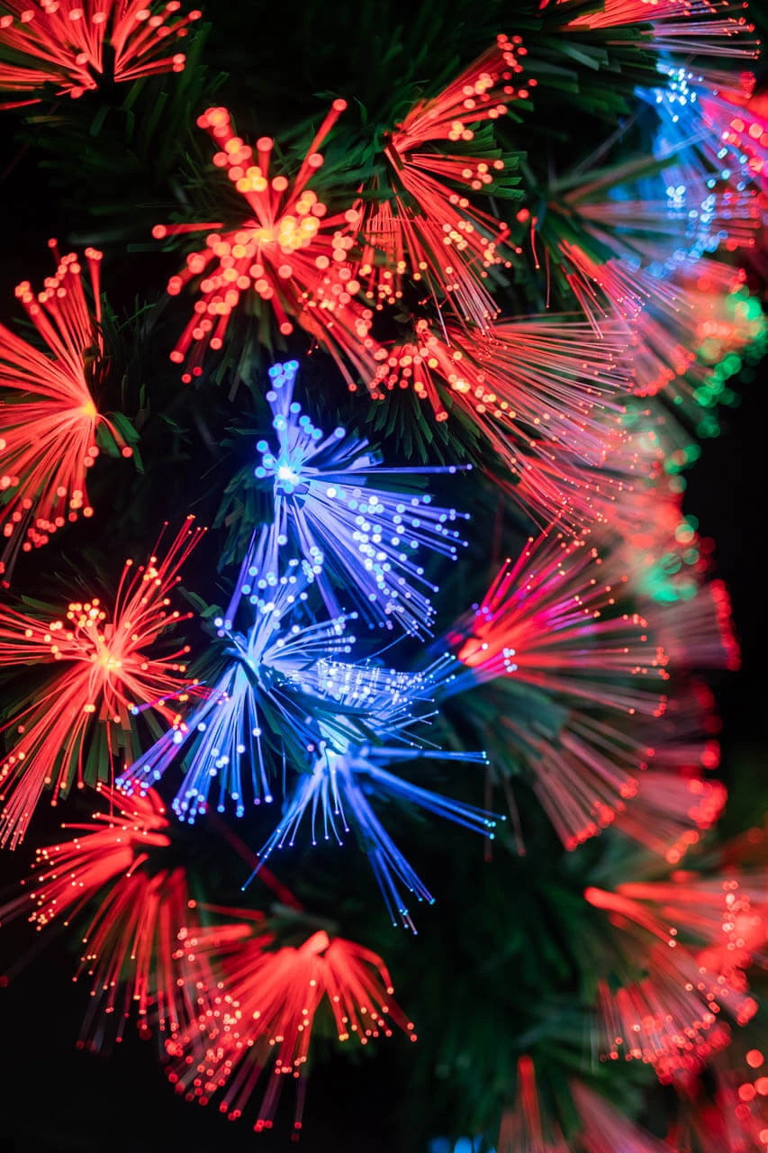 24" Fiber Optic Wreath - Multicolor - Image 5