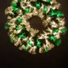 24" Fiber Optic Wreath - Multicolor With White