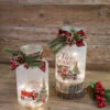 9.8” Lighted Frosted Glass Jar