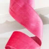 4" X 10 Yard Fuchsia Pink Velvet Wired Ribbon