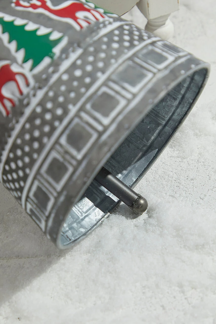 10โ Iron Pressed Bell With Deer & Tree Detail - Image 3