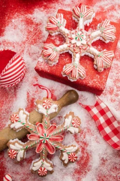 8.5" Claydough Candy Snowflake Ornament
