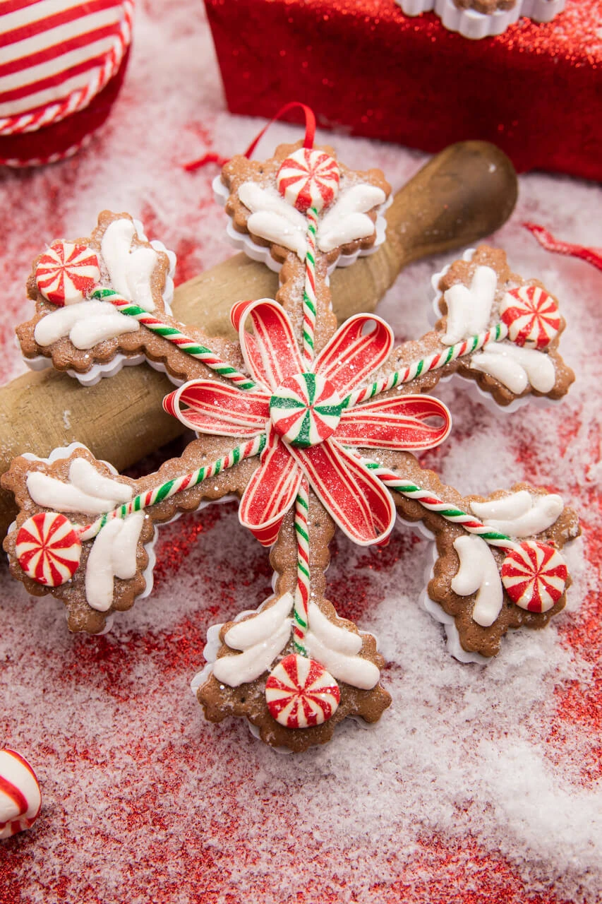 8.5" Claydough Candy Snowflake Ornament - Image 2