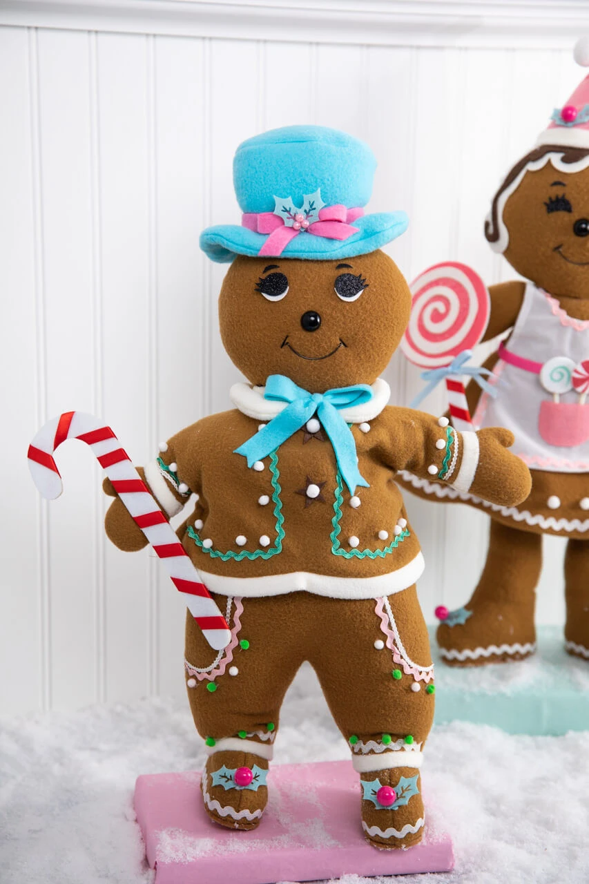 20β Fabric Pastel Gingerbread Man/Lady - Image 2