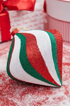 6.3” Glitter Swirl Onion Ornament