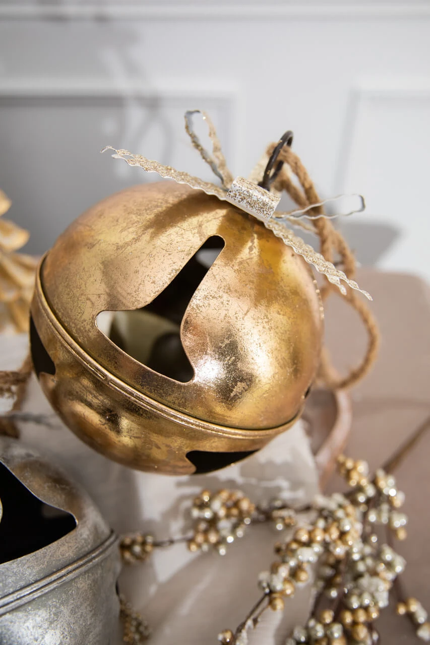 8β Metal Jingle Bell With Bow Accent Ornament - Image 3