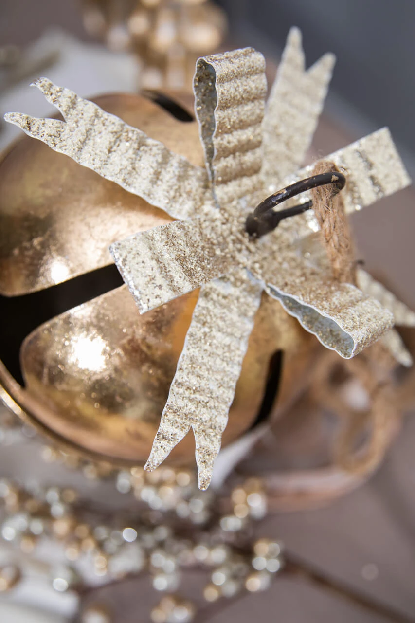 8β Metal Jingle Bell With Bow Accent Ornament - Image 4