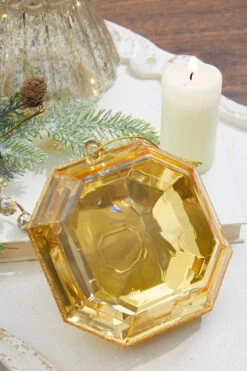 6" Gold Jewel Ornament