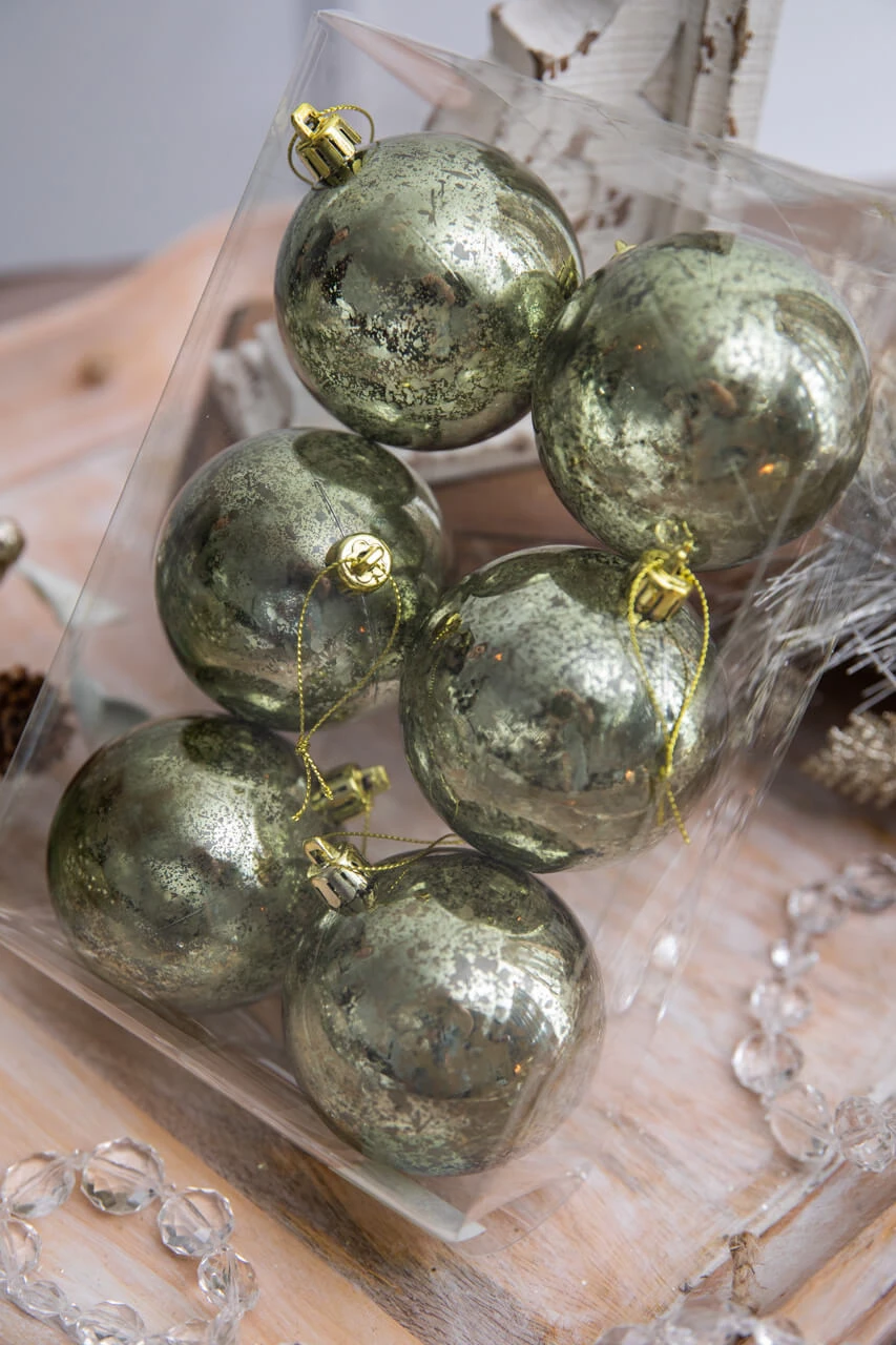 3β Spruce Mercury Shatterproof Ball Ornaments - Set Of 6 - Image 2