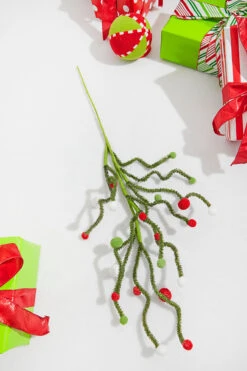 31” Felt Ball Twig Spray