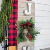 41” H Wood & Metal “Joy” Sign With Holiday Wreath