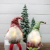 18” B/O Lighted Plush Holiday Gnome Shelf Sitter With Bells