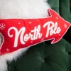 21" Fabric North Pole Arrow Pillow