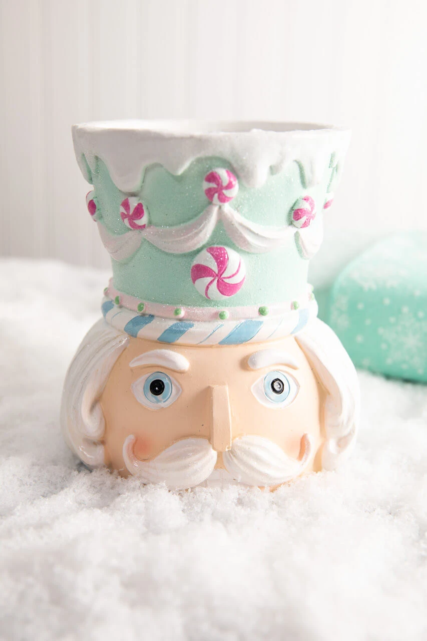 5.5β Teal Resin Pastel Candy Nutcracker Candle Holder - Image 2