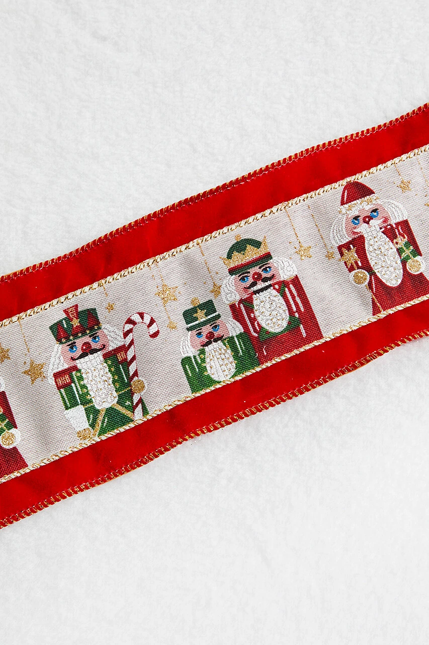4" X 10 Yard Nutcracker Velvet Ribbon - Image 3