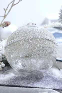 5" Glass Jewel Ball Ornament