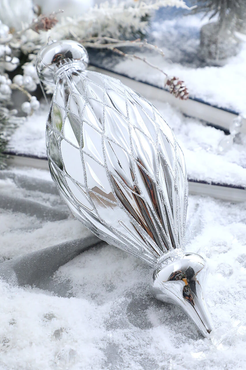 12β Silver Drop Ornament - Image 2